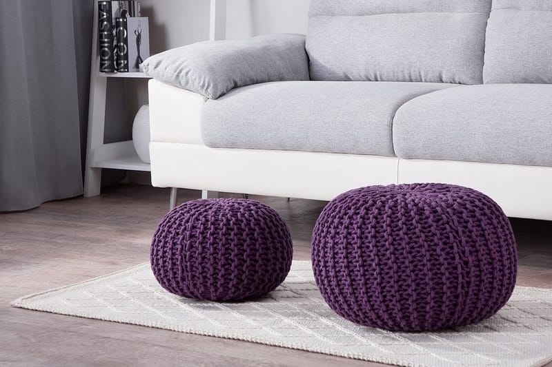 CONRAD Sittepute 50 cm - Lilla - Møbler - Stoler - Krakk - Puff