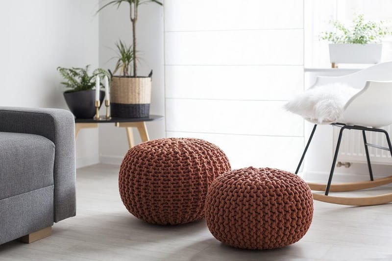 Conrad Puff 50 cm - Brun - Møbler - Stoler - Krakk - Puff