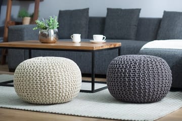 Conrad Puff 50 cm - Grå - Møbler - Stoler - Krakk - Puff