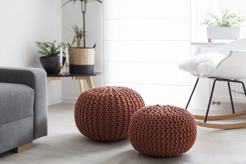 Conrad Puff 50 cm - Brun - Møbler - Stoler - Krakk - Puff