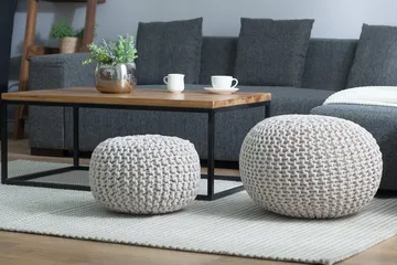 Conrad Puff 40 cm - Grå - Møbler - Stoler - Krakk - Puff