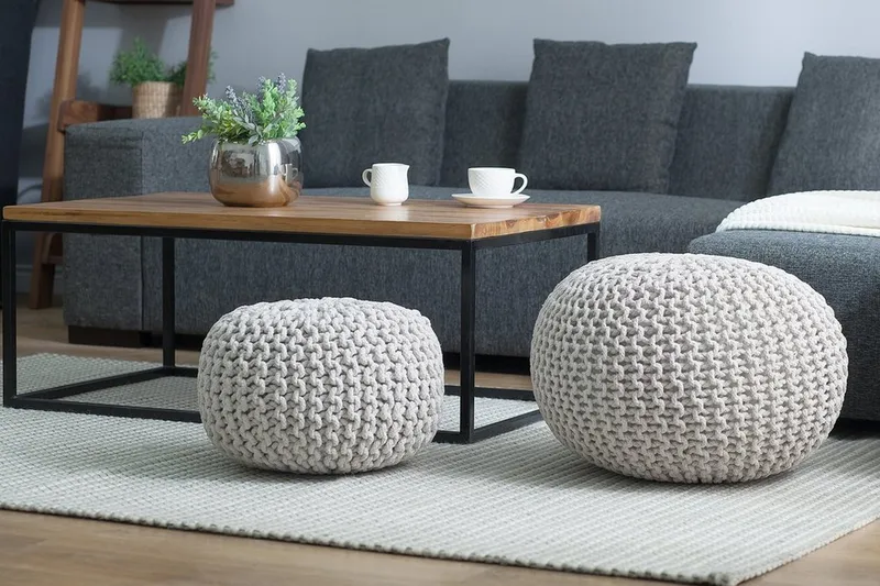 Conrad Puff 40 cm - Grå - Møbler - Stoler - Krakk - Puff