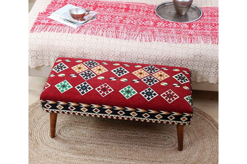 Crossett Sittepuff 91 cm - Rød - Møbler - Stoler - Krakk - Puff