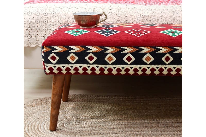 Crossett Sittepuff 91 cm - Rød - Møbler - Stoler - Krakk - Puff