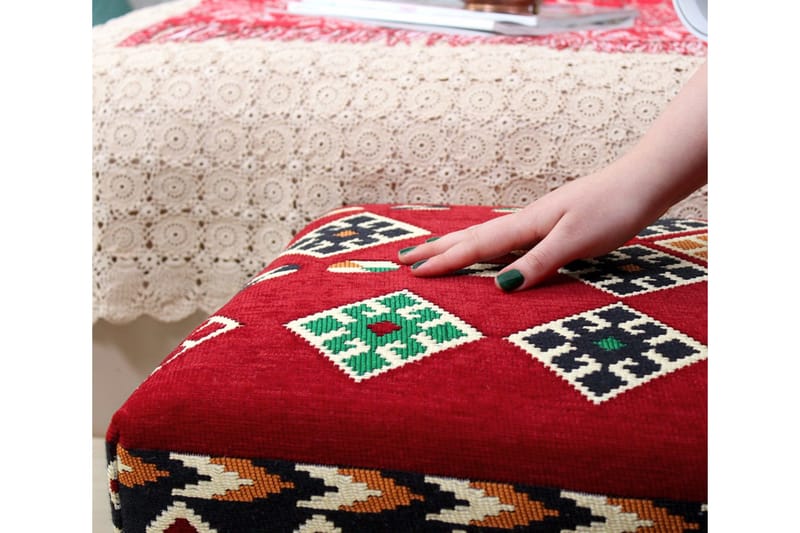 Crossett Sittepuff 91 cm - Rød - Møbler - Stoler - Krakk - Puff