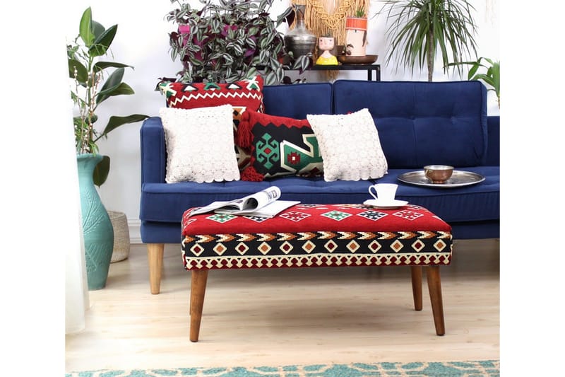 Crossett Sittepuff 91 cm - Rød - Møbler - Stoler - Krakk - Puff