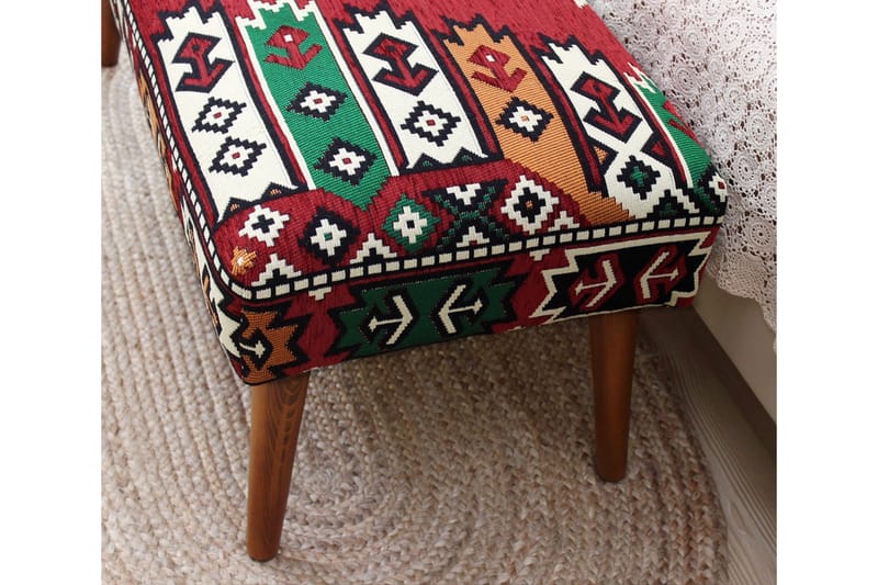 Crossett Sittepuff 91 cm - Rød/Grønn - Møbler - Stoler - Krakk - Puff