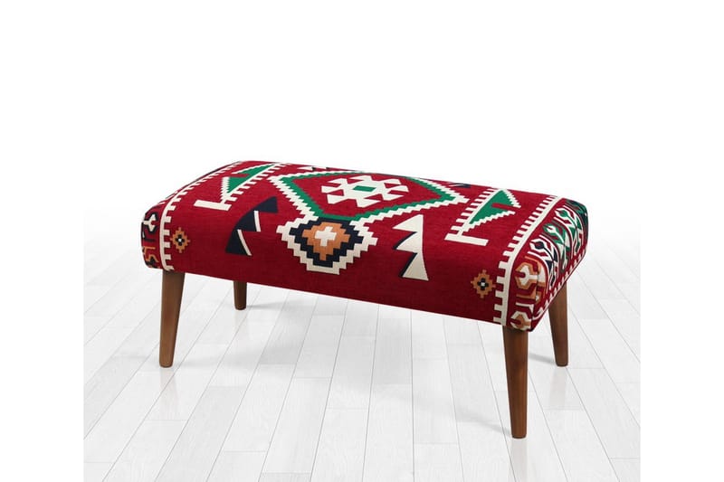 Crossett Sittepuff 91 cm, Rød/Hvit