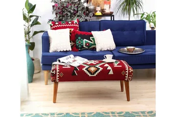 Crossett Sittepuff 91 cm - Rød/Hvit - Møbler - Stoler - Krakk - Puff