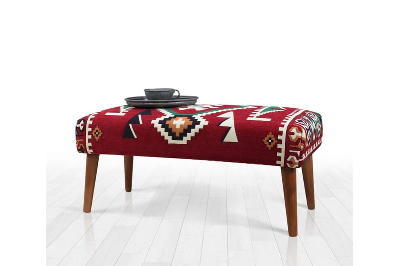 Crossett Sittepuff 91 cm - Rød/Hvit - Møbler - Stoler - Krakk - Puff