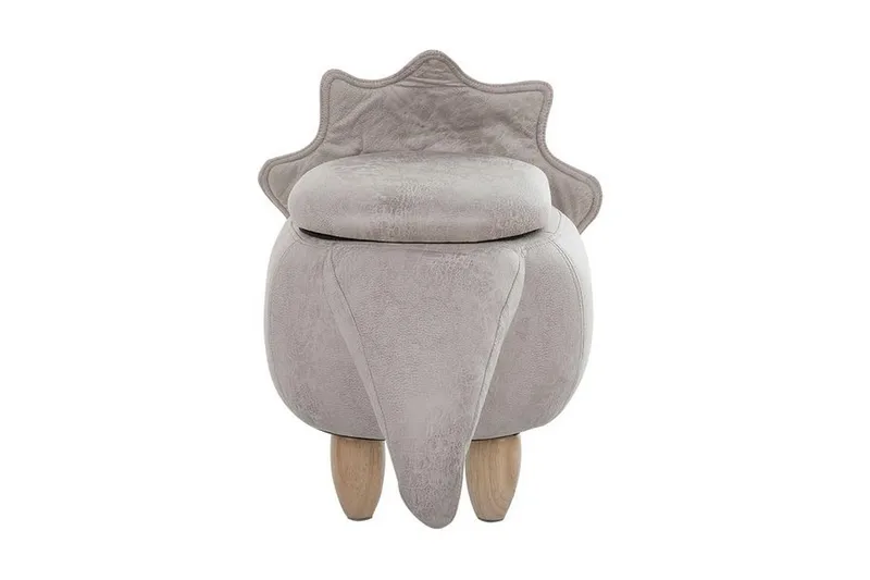 Daesia Sittepuff med Oppbevaring - Grå - Møbler - Stoler - Krakk - Puff
