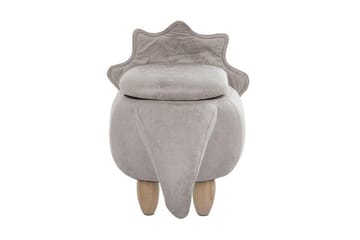 Daesia Sittepuff med Oppbevaring - Grå - Møbler - Stoler - Krakk - Puff