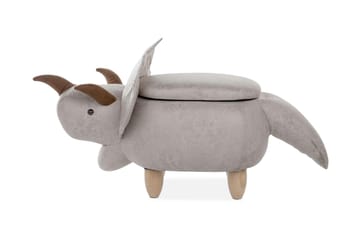 Daesia Sittepuff med Oppbevaring - Grå - Møbler - Stoler - Krakk - Puff