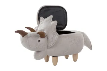 Daesia Sittepuff med Oppbevaring - Grå - Møbler - Stoler - Krakk - Puff