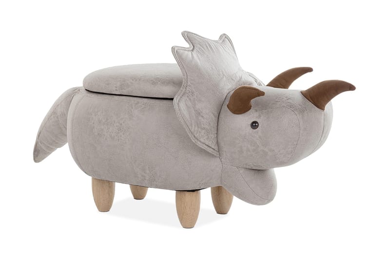 Daesia Sittepuff med Oppbevaring, Grå