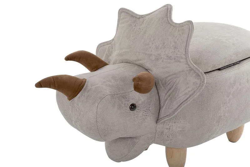 Daesia Sittepuff med Oppbevaring - Grå - Møbler - Stoler - Krakk - Puff