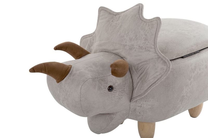 Daesia Sittepuff med Oppbevaring - Grå - Møbler - Stoler - Krakk - Puff