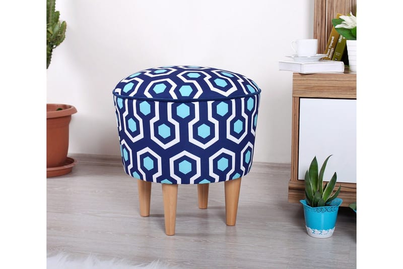 Debesis Sittepuff 42 cm - Blå - Møbler - Stoler - Krakk - Puff
