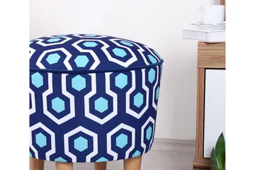 Debesis Sittepuff 42 cm - Blå - Møbler - Stoler - Krakk - Puff