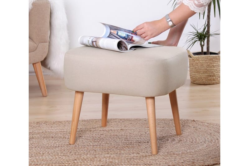 Demopolis Sittepuff 50 cm - Beige - Møbler - Stoler - Krakk - Puff