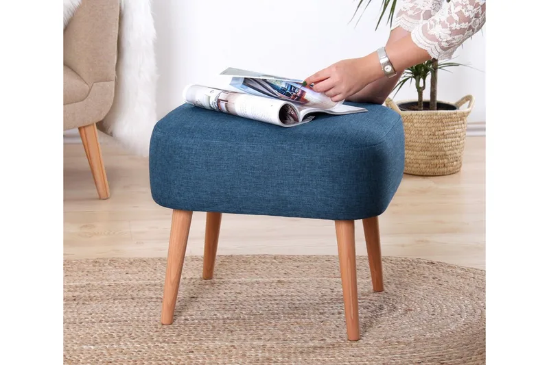 Demopolis Sittepuff 50 cm - Blå - Møbler - Stoler - Krakk - Puff