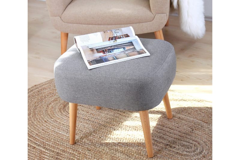 Demopolis Sittepuff 50 cm - Grå - Møbler - Stoler - Krakk - Puff