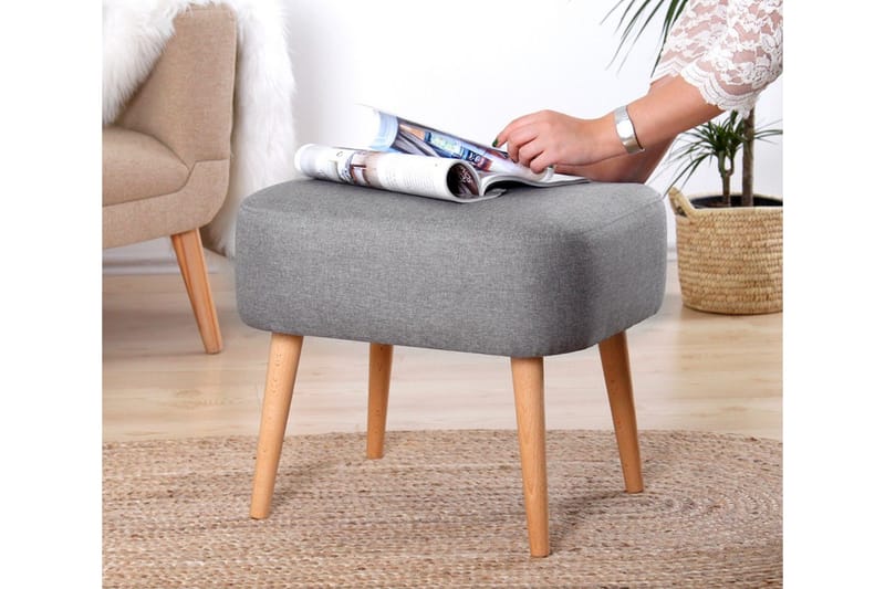 Demopolis Sittepuff 50 cm - Grå - Møbler - Stoler - Krakk - Puff
