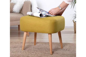 Demopolis Sittepuff 50 cm - Gul - Møbler - Stoler - Krakk - Puff