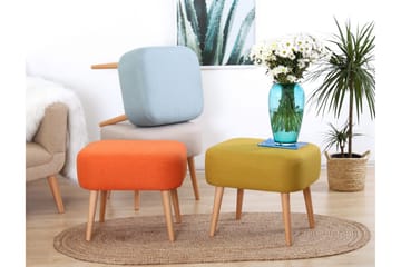 Demopolis Sittepuff 50 cm - Oransje - Møbler - Stoler - Krakk - Puff