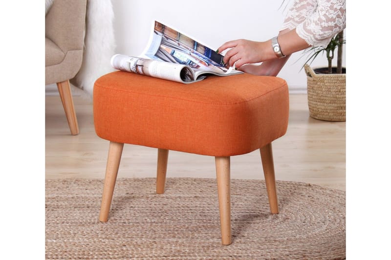 Demopolis Sittepuff 50 cm - Oransje - Møbler - Stoler - Krakk - Puff