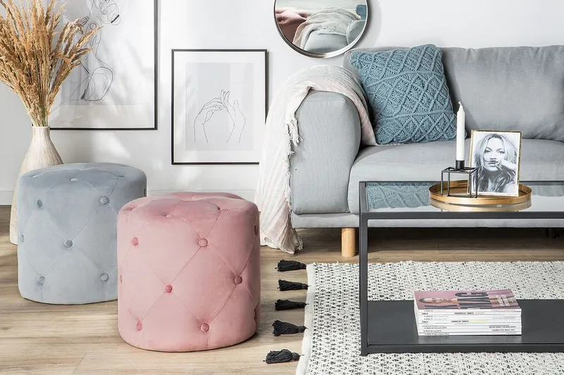 Devose Puff - Rosa - Møbler - Stoler - Krakk - Puff