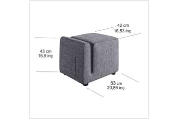 Puff Djarhint Grå - Grå - Møbler - Stoler - Krakk - Puff