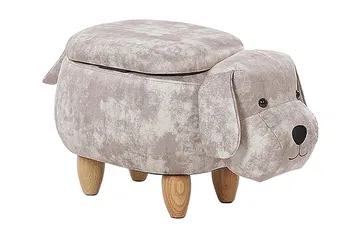 Doggy Sittepuff med Oppbevaring - Beige - Møbler - Stoler - Krakk - Puff