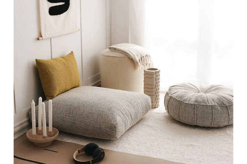 Dokuma Sittepuff 70 cm, Lysegrå