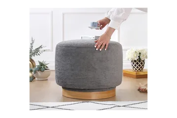 Puff Doroufield Grå - Grå - Møbler - Stoler - Krakk - Puff