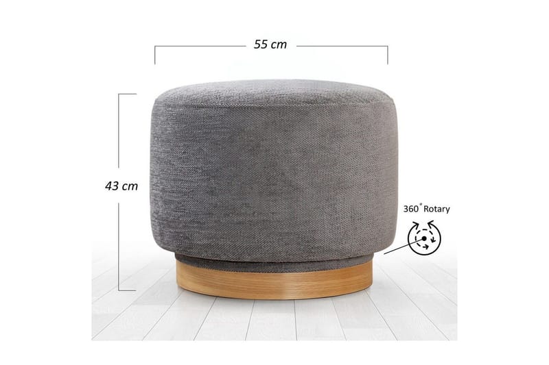 Puff Doroufield Grå - Grå - Møbler - Stoler - Krakk - Puff