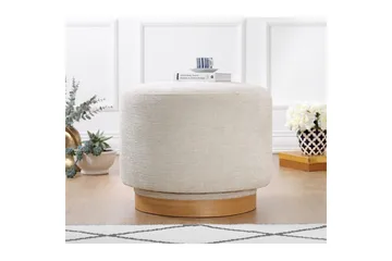 Puff Doroufield Krem - Krem - Møbler - Stoler - Krakk - Puff