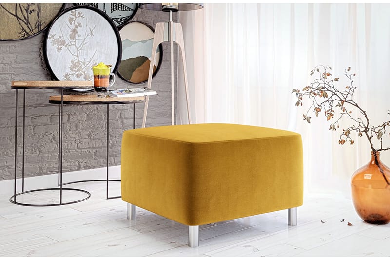 Eifion Sittepuff Gul - Møbler - Stoler - Krakk - Puff