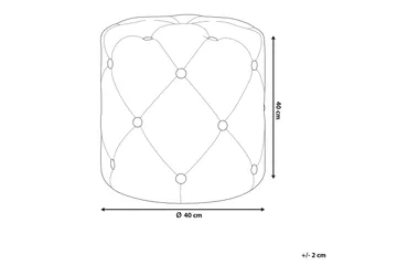 Emmerlyn Sittepuff Fløyel - Rød - Møbler - Stoler - Krakk - Puff