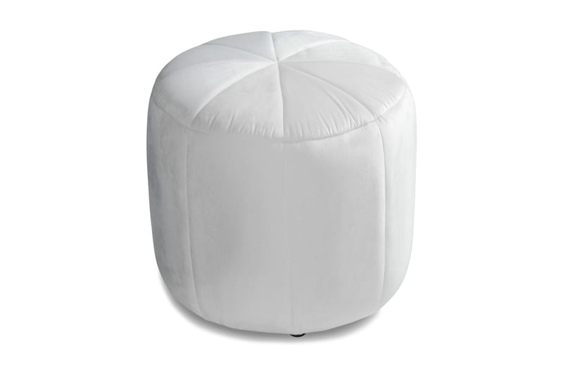 Fotskammel Vera 55x40 cm Fløyel - Hvit - Møbler - Stoler - Krakk - Puff