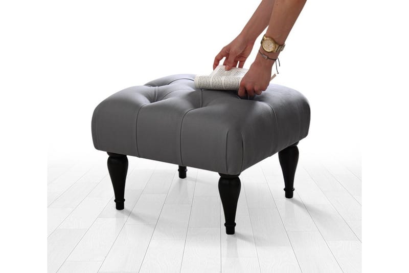 Frankfort Sittepuff 51 cm - Grå - Møbler - Stoler - Krakk - Puff