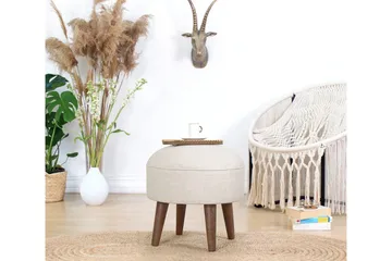 Fredericton Sittepuff 45 cm - Beige - Møbler - Stoler - Krakk - Puff