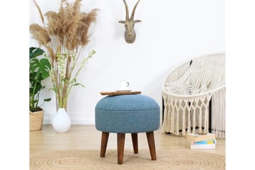 Fredericton Sittepuff 45 cm - Blå - Møbler - Stoler - Krakk - Puff