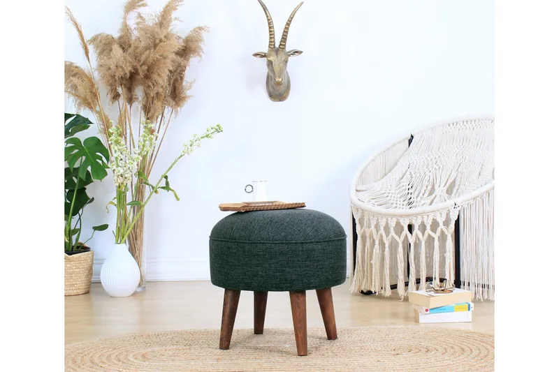 Fredericton Sittepuff 45 cm - Grønn - Møbler - Stoler - Krakk - Puff