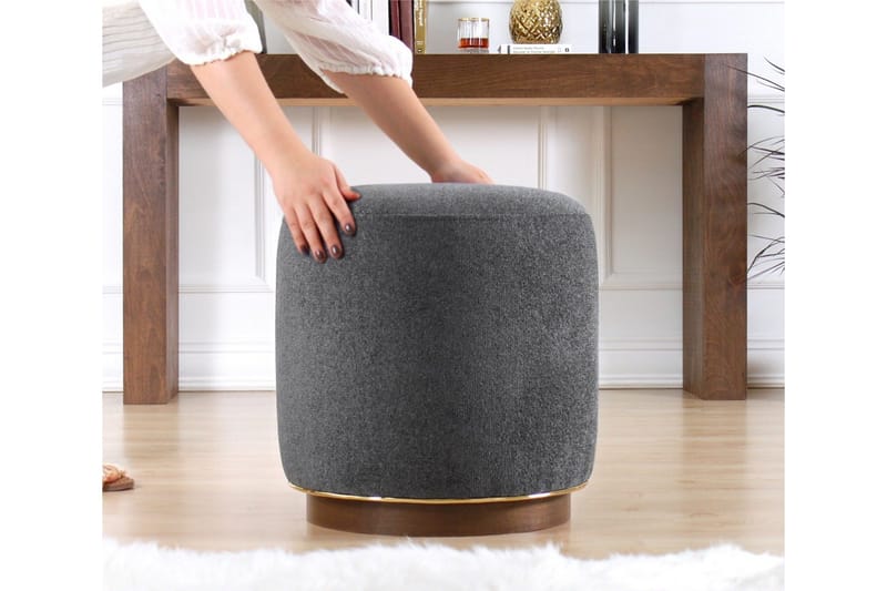 Galena Sittepuff 42 cm - Grå - Møbler - Stoler - Krakk - Puff