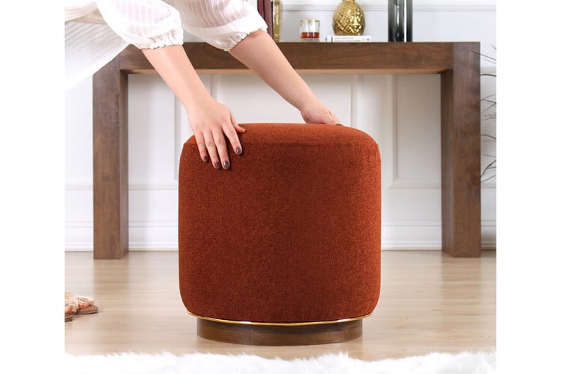 Galena Sittepuff 42 cm - Rød - Møbler - Stoler - Krakk - Puff