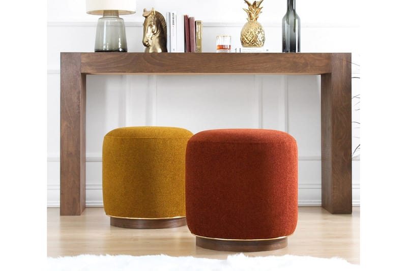 Galena Sittepuff 42 cm - Rød - Møbler - Stoler - Krakk - Puff
