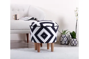 Galesburg Sittepuff 42 cm - Svart - Møbler - Stoler - Krakk - Puff