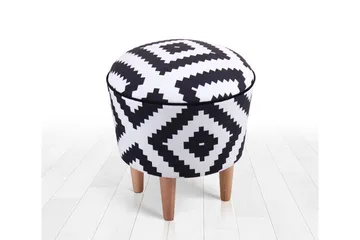 Galesburg Sittepuff 42 cm - Svart - Møbler - Stoler - Krakk - Puff