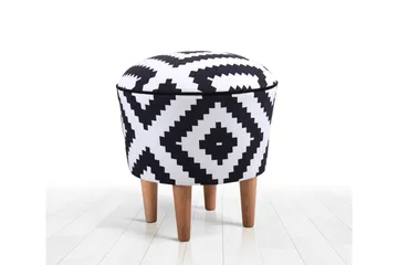 Galesburg Sittepuff 42 cm - Svart - Møbler - Stoler - Krakk - Puff